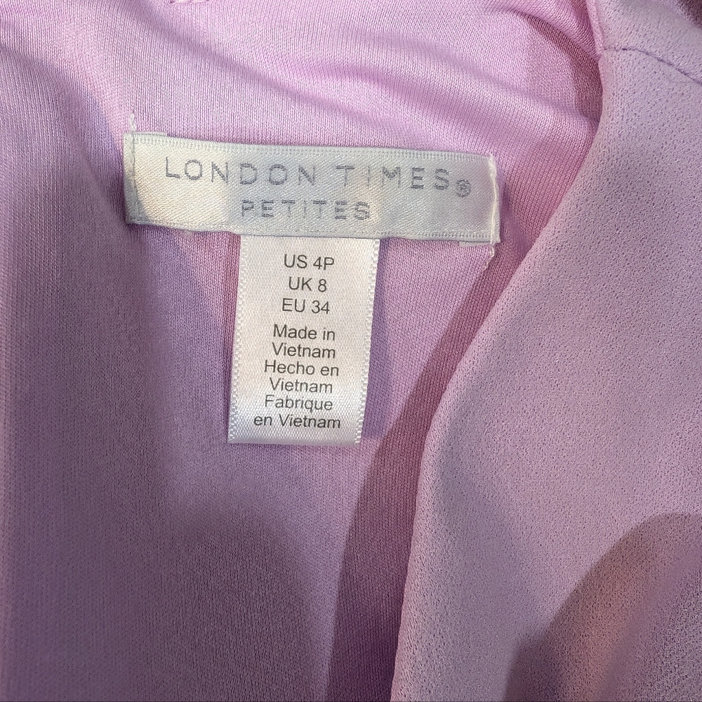 London times petite lavender dress - Picture 6 of 10